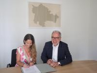 Monique Bliesener und Landrat Dr. Klaus Michael Rückert 